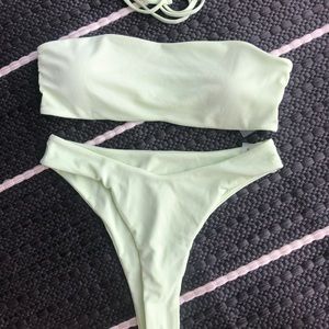 Shein bikini, mint color, light, size small